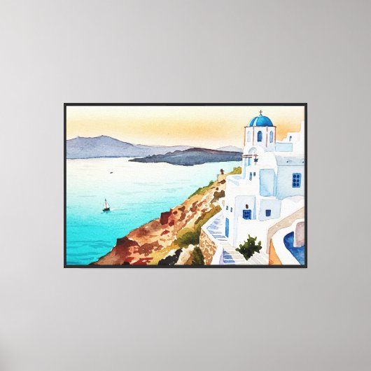 Santorini Canvas Afdruk (Voorkant)
