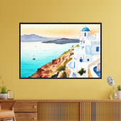 Santorini Canvas Afdruk (Insitu (Woonkamer))