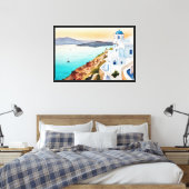 Santorini Canvas Afdruk (Insitu (Slaapkamer))