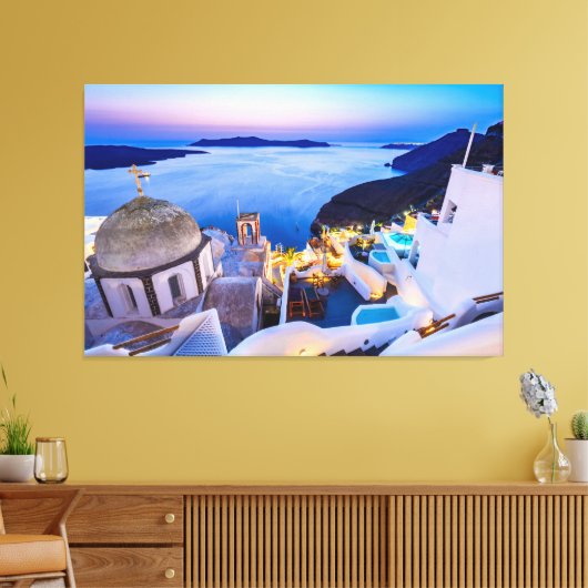 Santorini Canvas Afdruk (Insitu (Woonkamer))