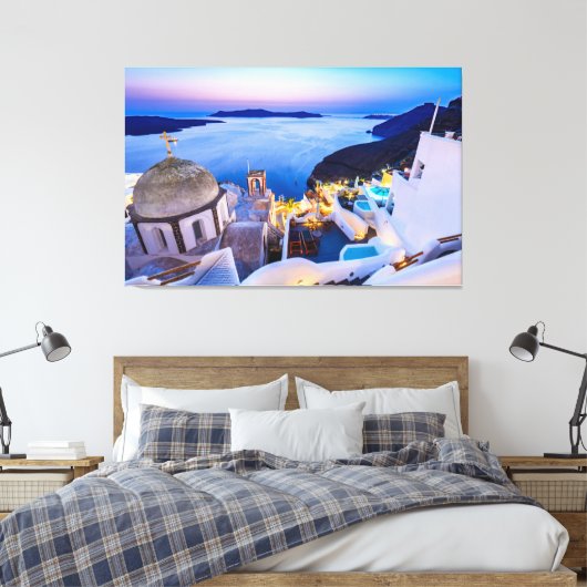 Santorini Canvas Afdruk (Insitu (Slaapkamer))