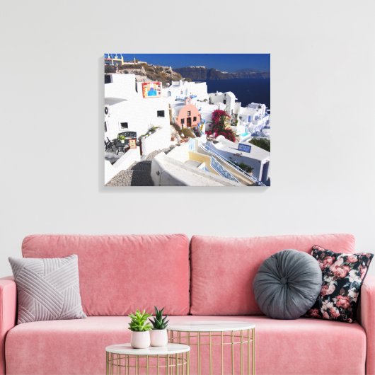 Santorini Canvas Afdruk (Insitu (Woonkamer))