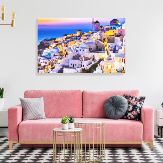 Santorini Canvas Afdruk (Insitu (Woonkamer))
