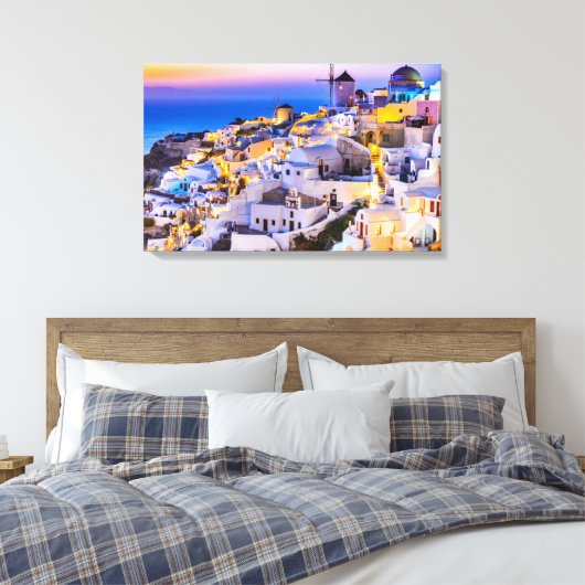 Santorini Canvas Afdruk (Insitu (Slaapkamer))