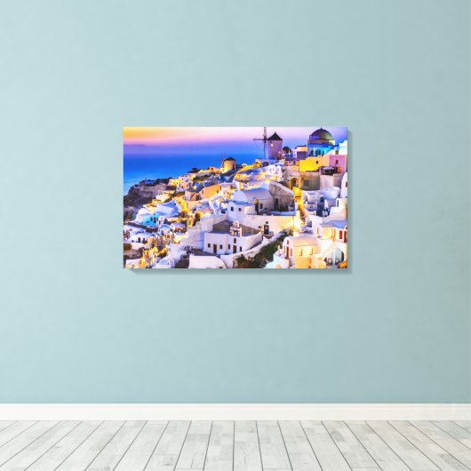 Santorini Canvas Afdruk (Insitu (Houten vloer))