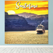 Santorini Canvas Afdruk (Insitu (Houten vloer))