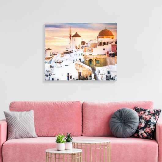 Santorini Canvas Afdruk (Insitu (Woonkamer))
