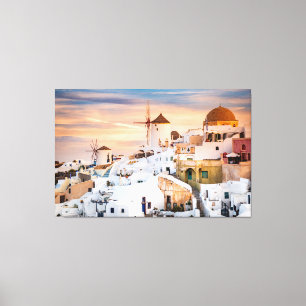 Santorini Canvas Afdruk