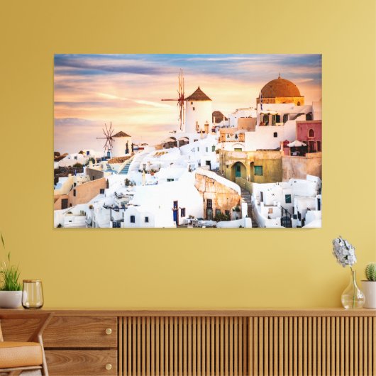 Santorini Canvas Afdruk (Insitu (Woonkamer))