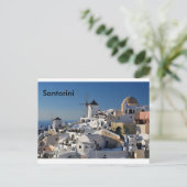Santorini Canvas Briefkaart (Staand voorkant)