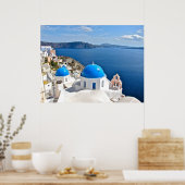 Santorini Canvas Poster (Keuken)