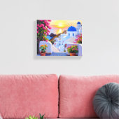 Santorini Canvas Print (Insitu (Woonkamer))