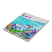 Santorini Ceramic Tile Tegeltje (Zijkant)