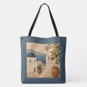 Santorini citroenboom tote tas (Achterkant)