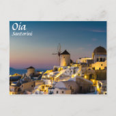 Santorini - Cityscape of Oia in sunset briefkaart (Voorkant)