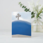 Santorini Cross op de middag van de zon Briefkaart (Staand voorkant)