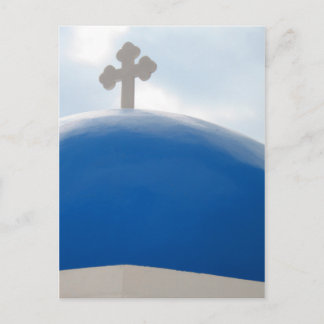 Santorini Cross op de middag van de zon Briefkaart