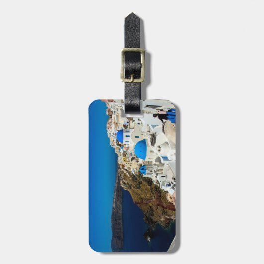 Santorini, de Griekse eilanden Bagagelabel (Voorkant verticaal)