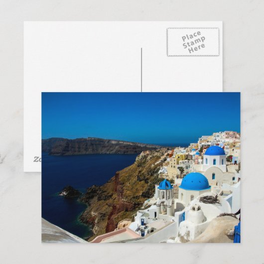 Santorini, de Griekse eilanden - Briefkaart (Voorkant / Achterkant)
