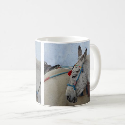 Santorini Donkeys Coffee Mok (Voorkant rechts)