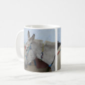 Santorini Donkeys Coffee Mok (Voorkant links)