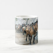 Santorini Donkeys over de stappen in Fira Koffiemok (Center)