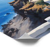 Santorini door het Zee Poster (Hoek)