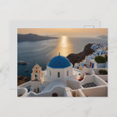 Santorini door Zee Briefkaart (Voorkant / Achterkant)