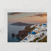 Santorini door Zee Briefkaart (Voorkant / Achterkant)