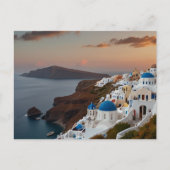 Santorini door Zee Briefkaart (Voorkant)