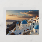 Santorini door Zee Briefkaart (Voorkant / Achterkant)