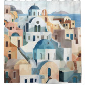 Santorini douchegordijn (Voorkant)