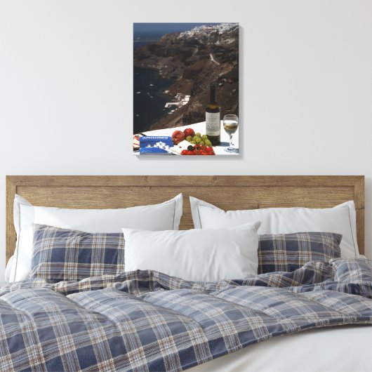 Santorini droom canvas afdruk (Insitu (Slaapkamer))