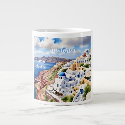 Santorini, een droombestemming, speciale Mok (Voorkant)