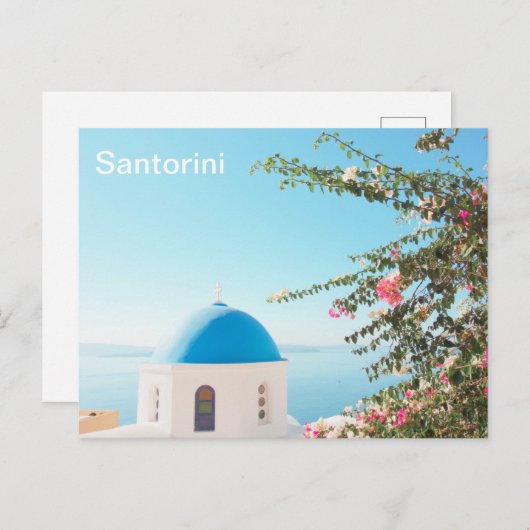 Santorini-eiland Briefkaart (Voorkant / Achterkant)
