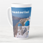 Santorini eiland, Griekenland Latte Mok (Linkerhoek)