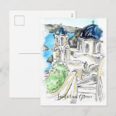 Santorini Eiland Griekenland Zomer Herinneringen A Feestdagenkaart (Voorkant / Achterkant)