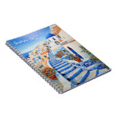 Santorini Eiland Illustratie | Reiskunst Notitieboek (Rechterzijde)