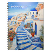 Santorini Eiland Illustratie | Reiskunst Notitieboek (Voorkant)