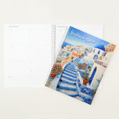 Santorini Eiland Illustratie | Reiskunst Planner (Display)