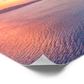 Santorini eiland in Griekenland bij zonsondergang Poster (Hoek)