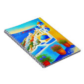 Santorini eiland uitzicht kunst notitieboek (Rechterzijde)