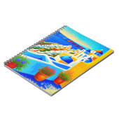 Santorini eiland uitzicht kunst notitieboek (Linkerzijde)