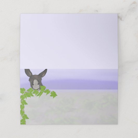 Santorini ezel en wijnstok laat plaatskaart achter plaatskaartje (Buitenkant ongevouwen)