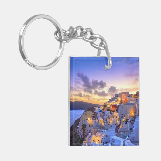 Santorini Foto Sleutelhanger (Voorkant Links)