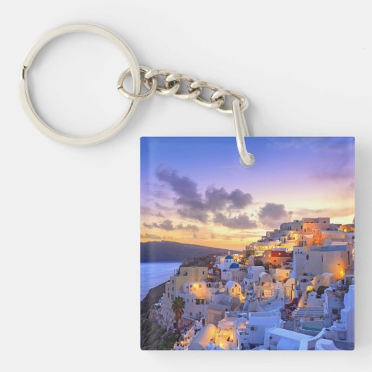 Santorini Foto Sleutelhanger (Voorkant)