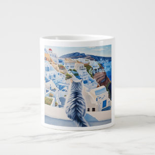 Santorini gaat op vakantie! Super grote Mok