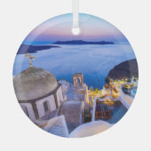 Santorini Glas Ornament (Voorkant)