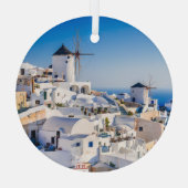 Santorini Glas Ornament (Achterkant)