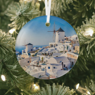 Santorini Glas Ornament